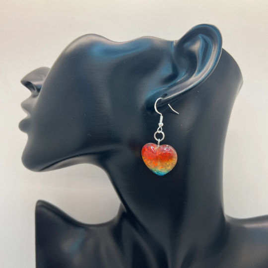 Rainbow Heart Earrings