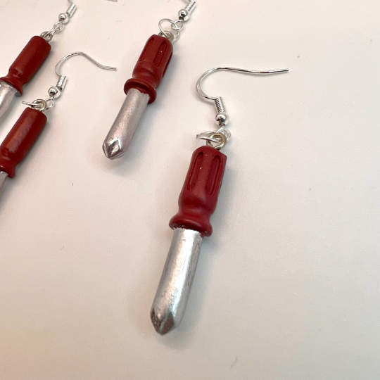 Screw Driver Earrings