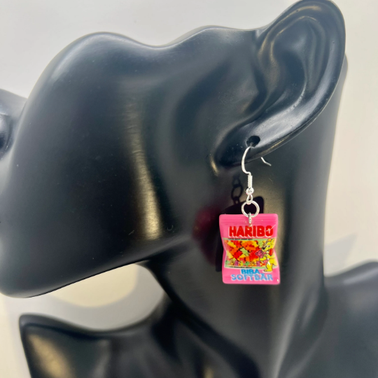 Haribo Gummy Bear Bag Earrings
