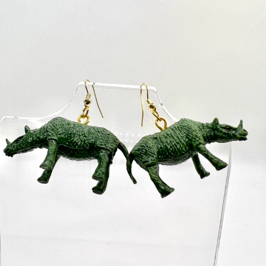 Rhino Earrings