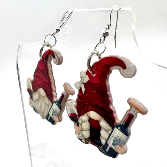 Wine Gnome Earrings