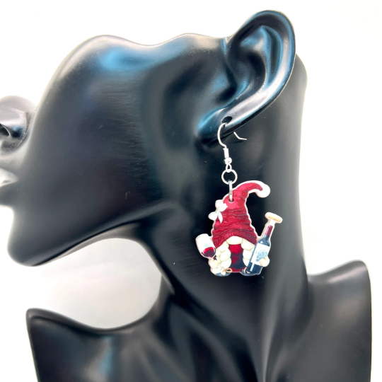 Wine Gnome Earrings