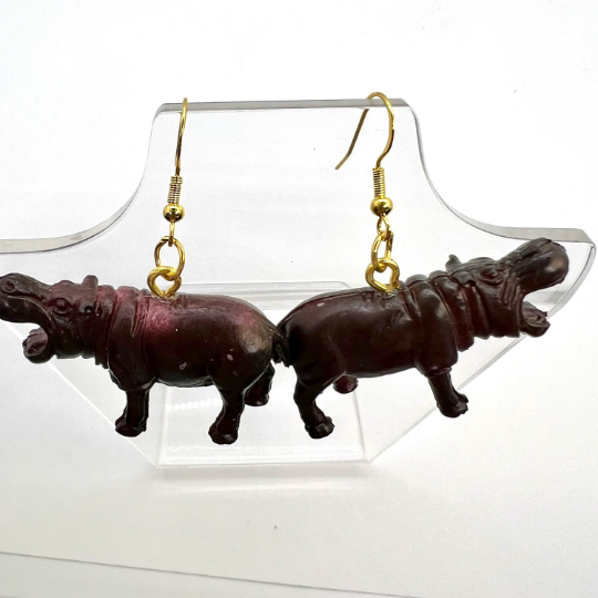 Hippo Earrings