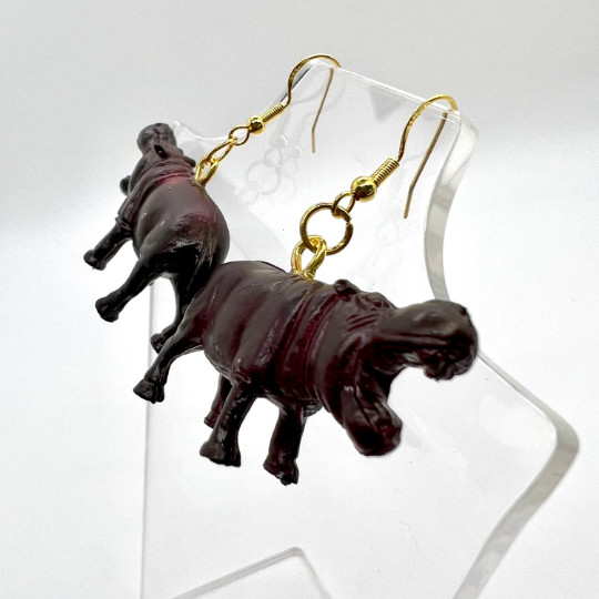Hippo Earrings