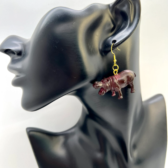 Hippo Earrings