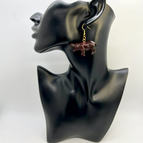 Hippo Earrings