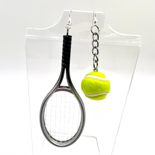 Fuzzy Tennis Ball Earrings