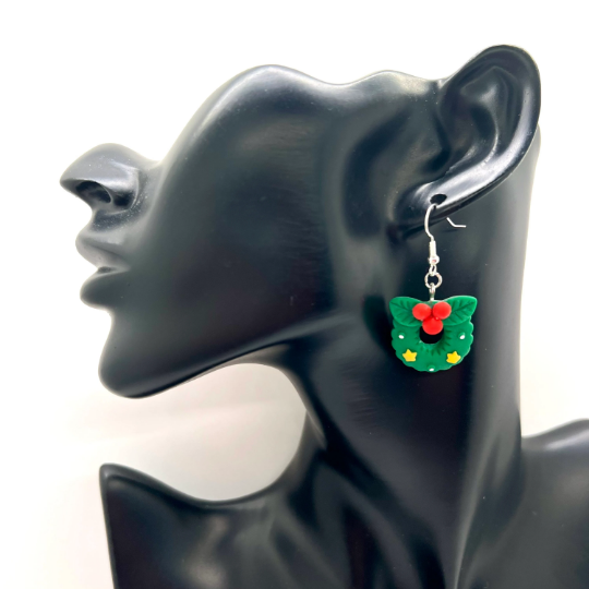 Christmas Wreath Earrings