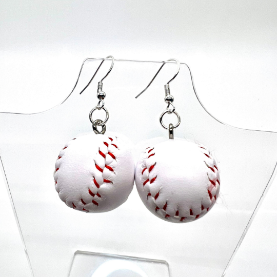 Large Baseball Earrings