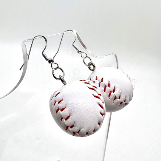 Large Baseball Earrings