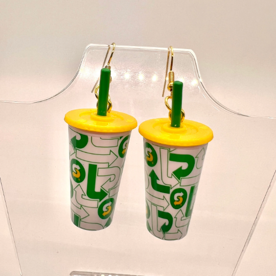 Subway Drink Cup Earrings