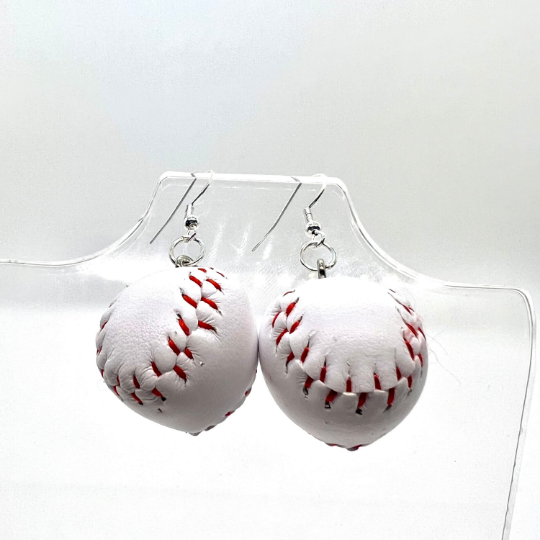 Large Baseball Earrings