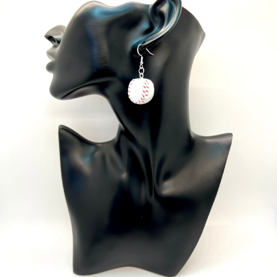 Large Baseball Earrings