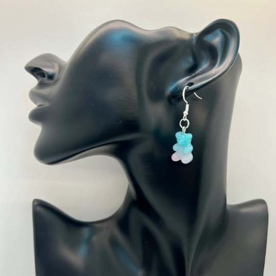 Gummy Bear Ombre Glitter Earrings