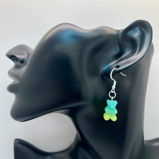 Gummy Bear Ombre Glitter Earrings