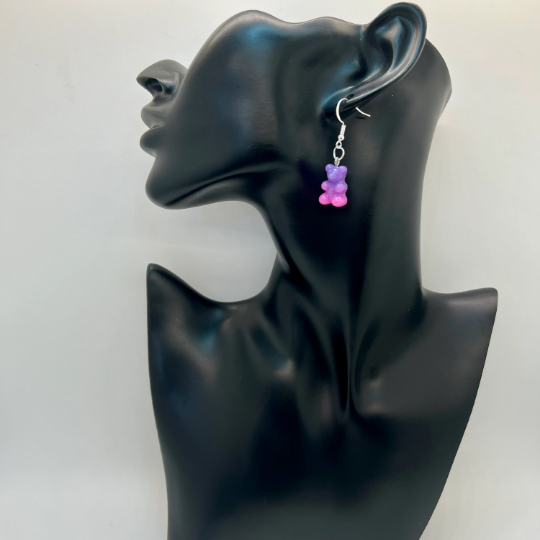Gummy Bear Ombre Glitter Earrings