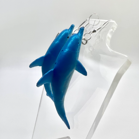 Blue Dolphin Earrings