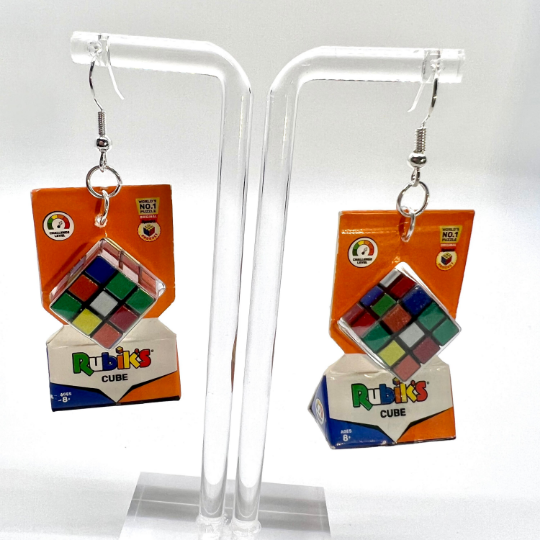 Rubiks Cube Earrings