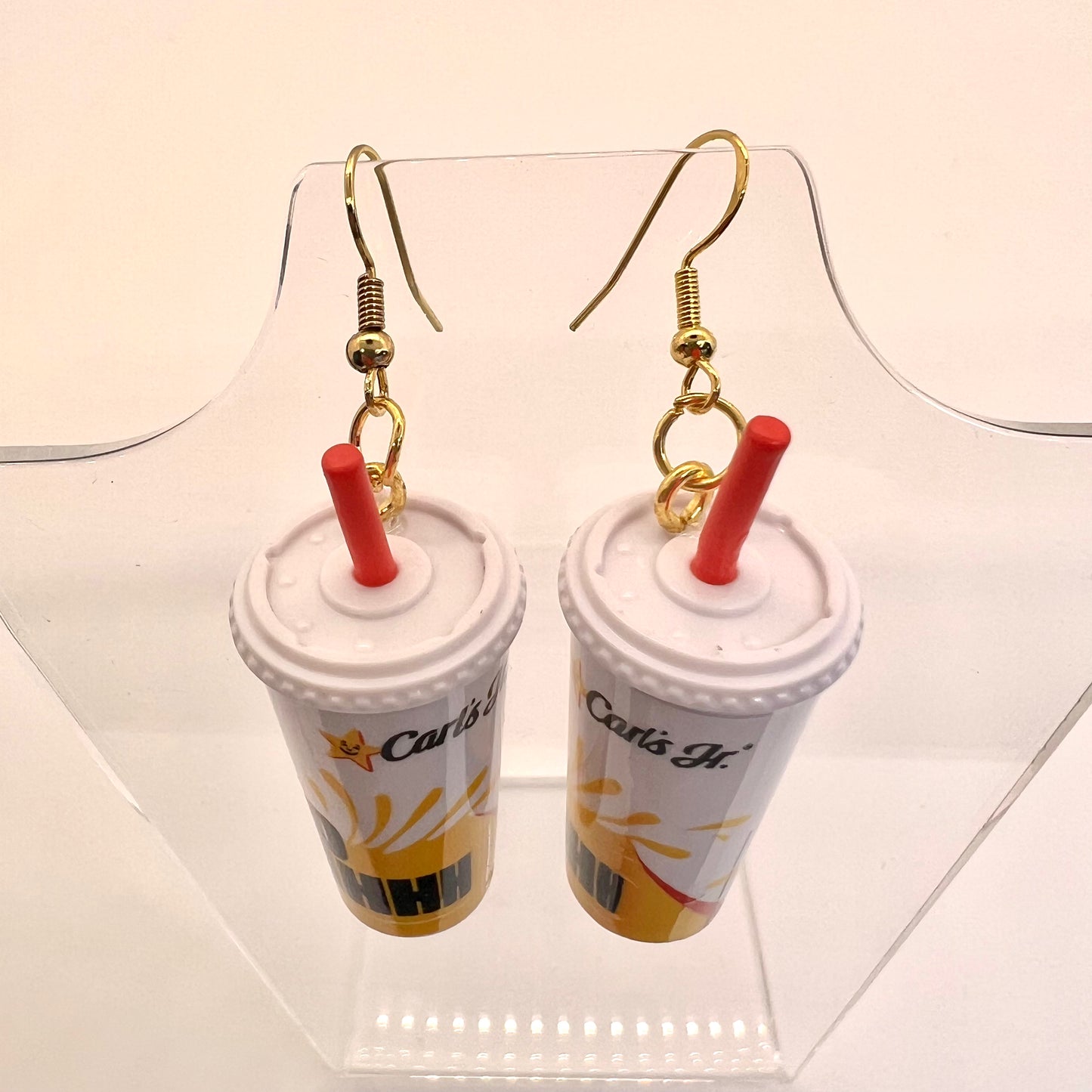 Carls Jr Drink Earrings