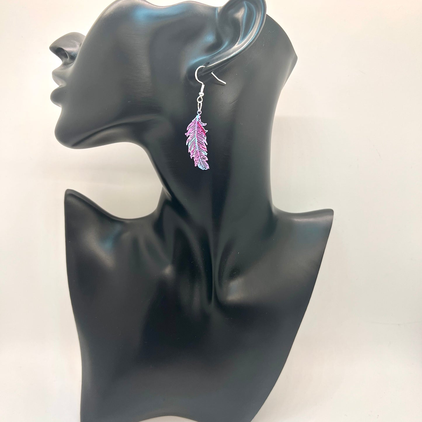 Rainbow Feather Earrings