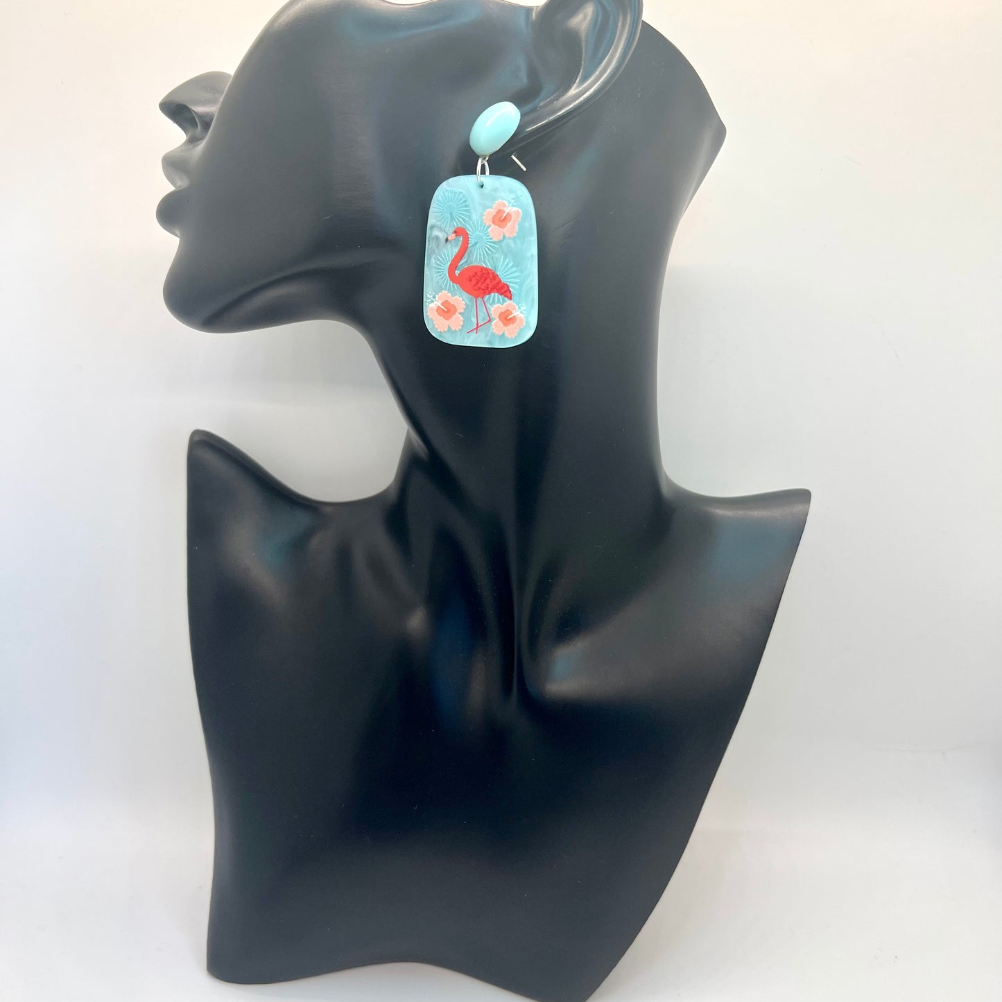 Blue Flamingo Earrings