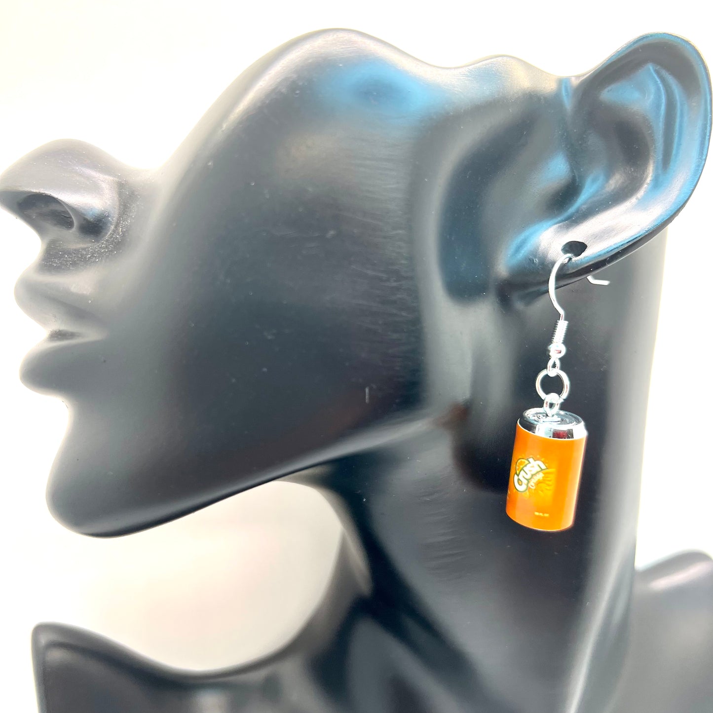 Orange Crush Soda Can Earrings
