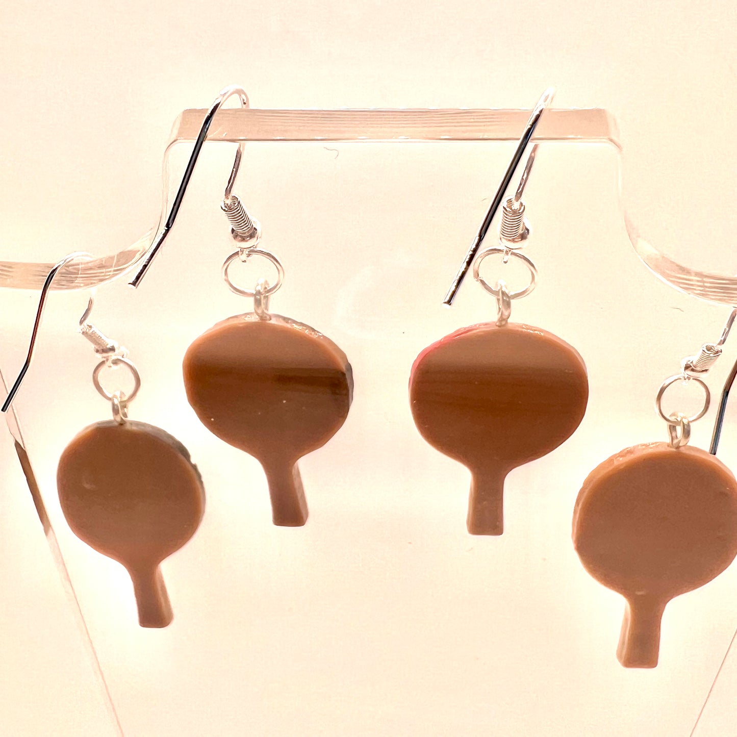 Ping Pong Paddle Earrings