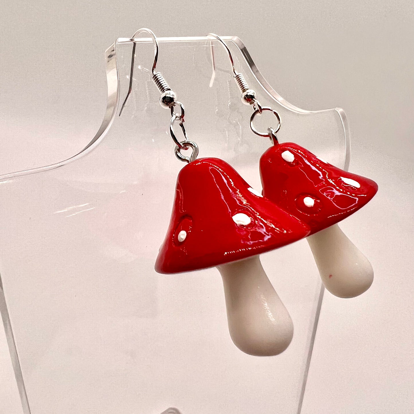 Large Mushroom Earrings