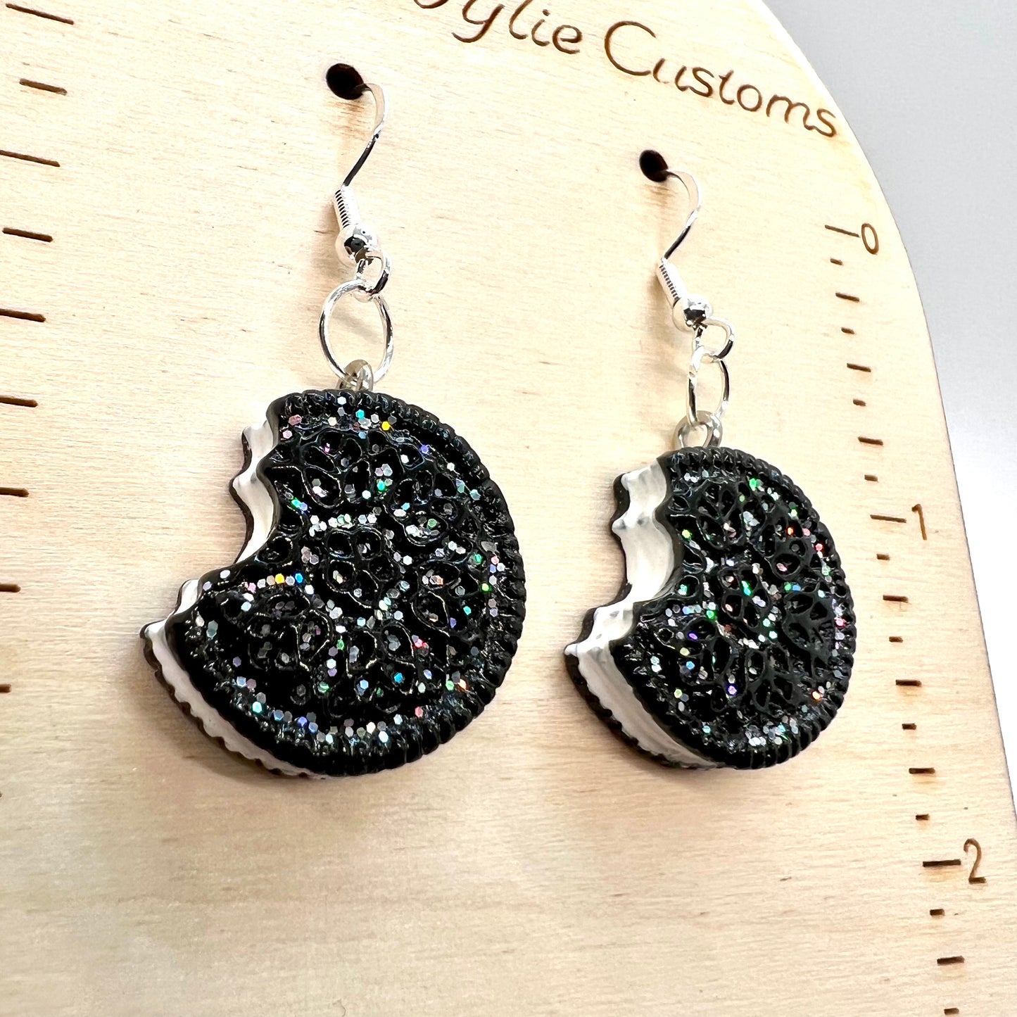 Bitten Cookie Glitter Earrings