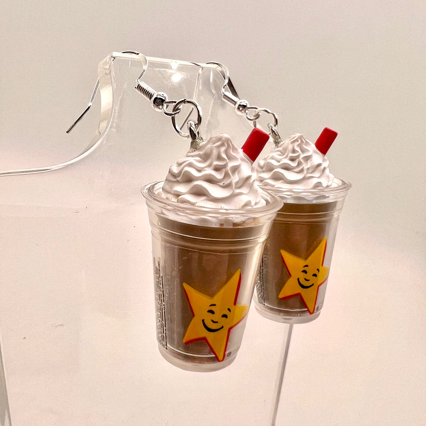 Hardees Milkshake Cup Earrings
