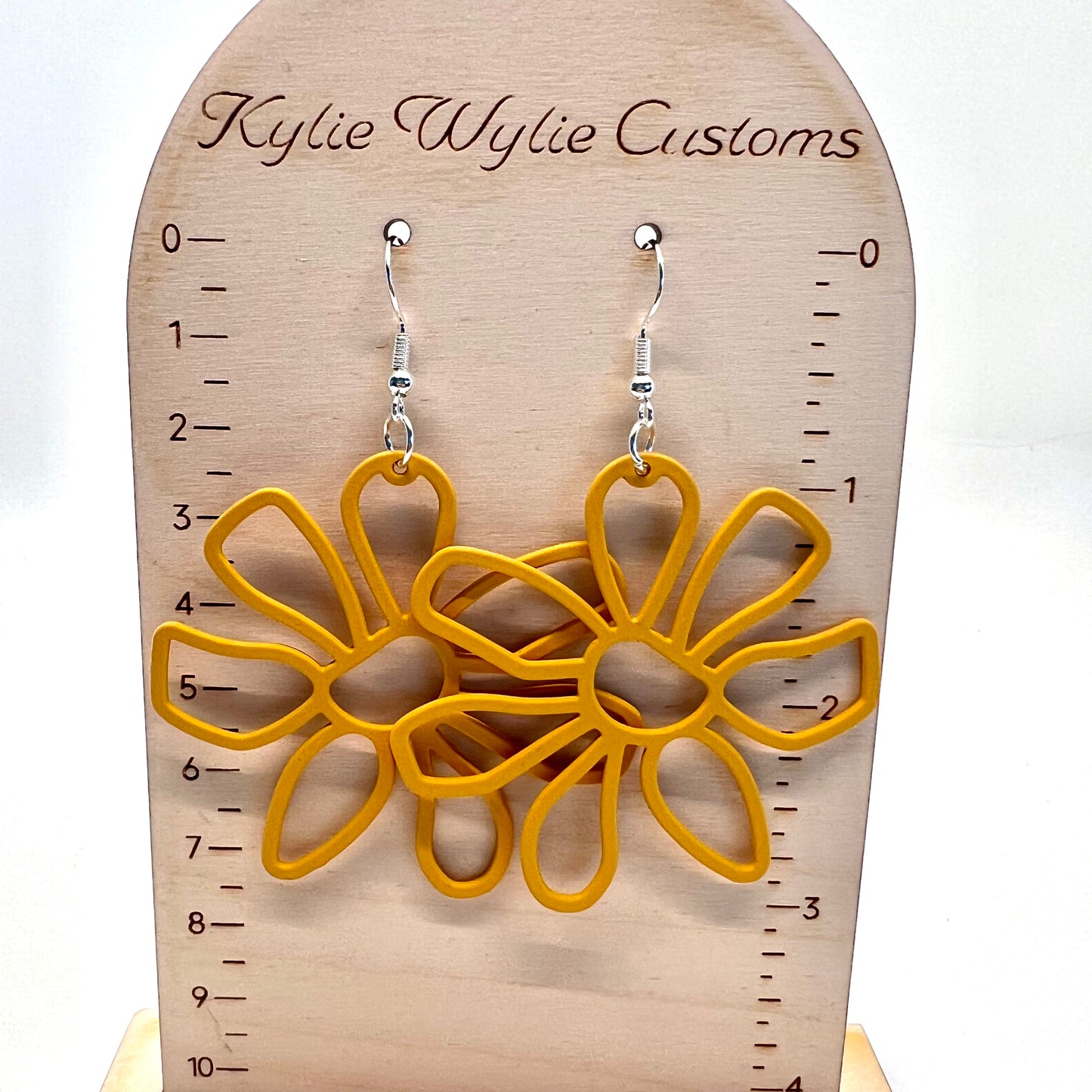 Large Yellow Flower Earrings