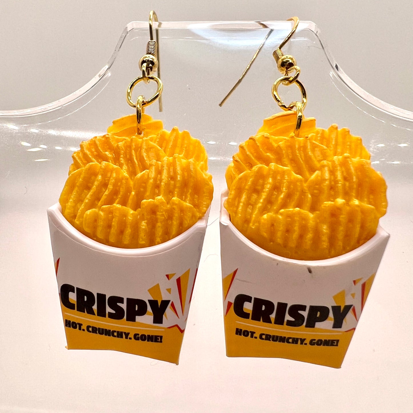 Carls Jr Fries Earrings