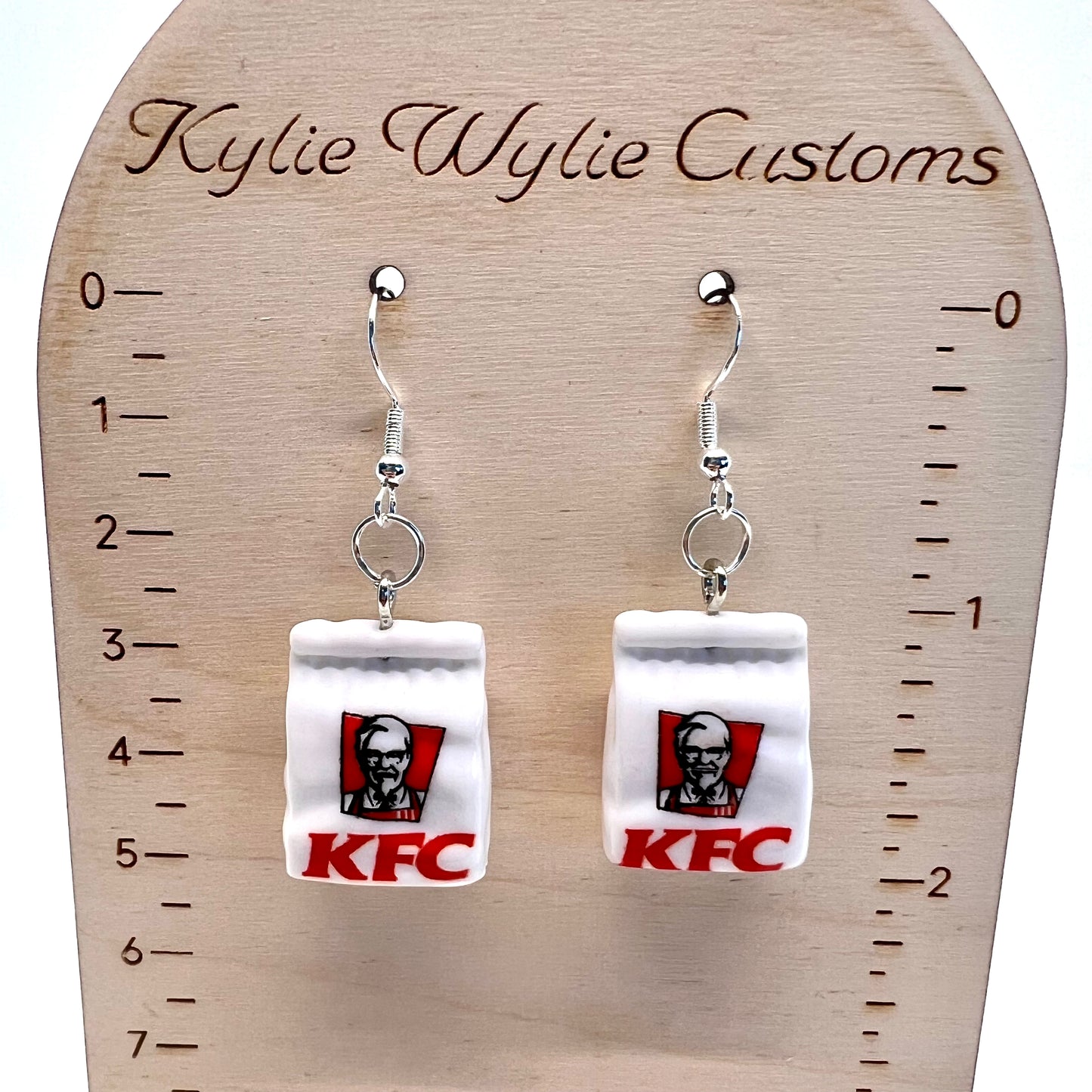 KFC Takeaway Bag Earrings