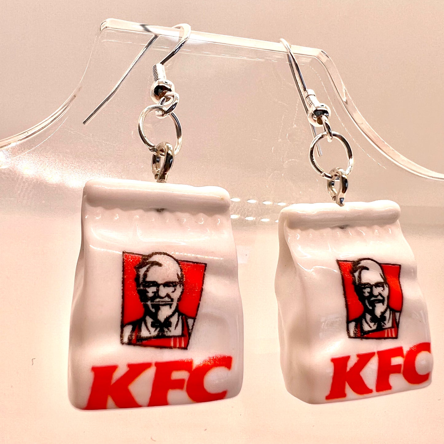KFC Takeaway Bag Earrings