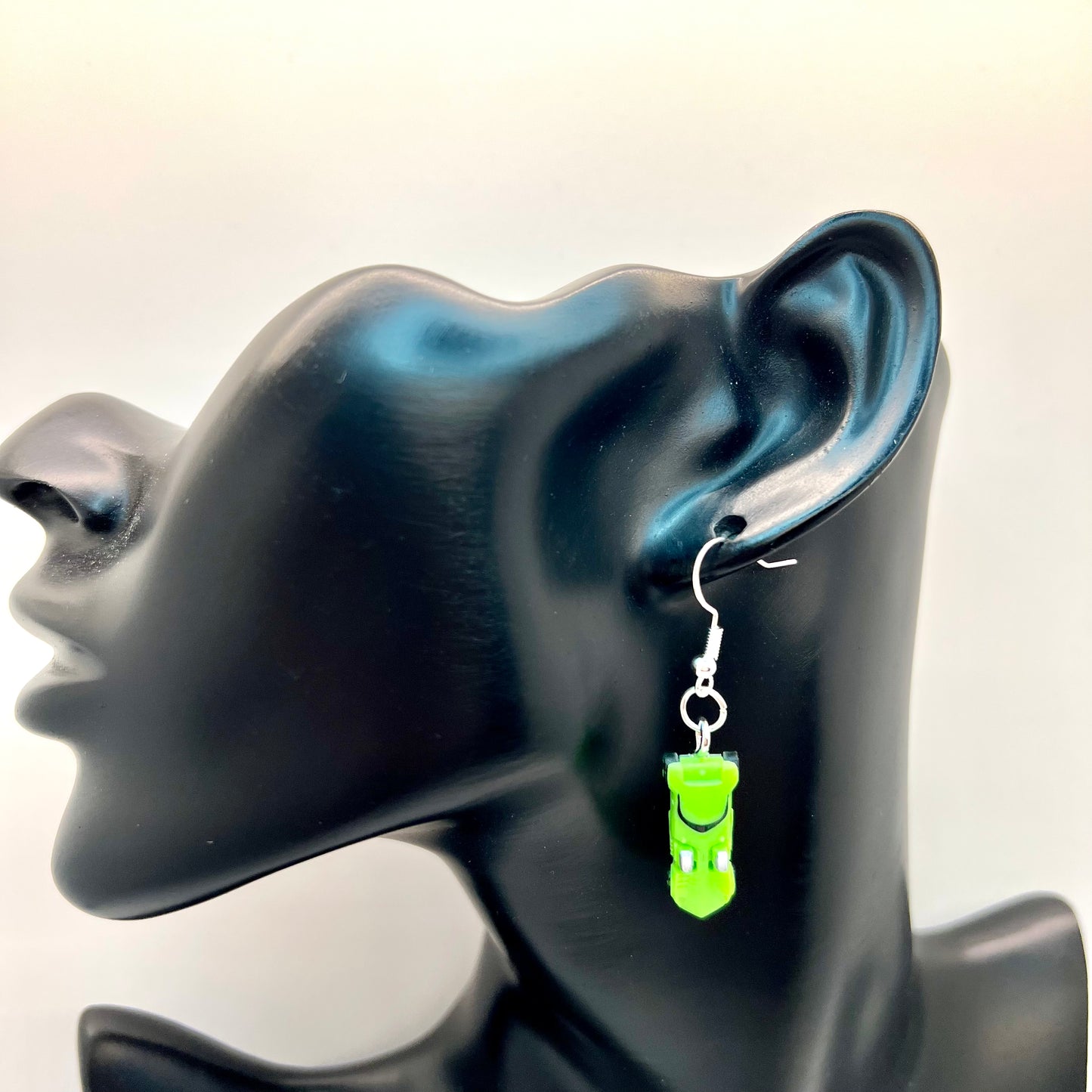 Green Hot Wheels Car Earrings