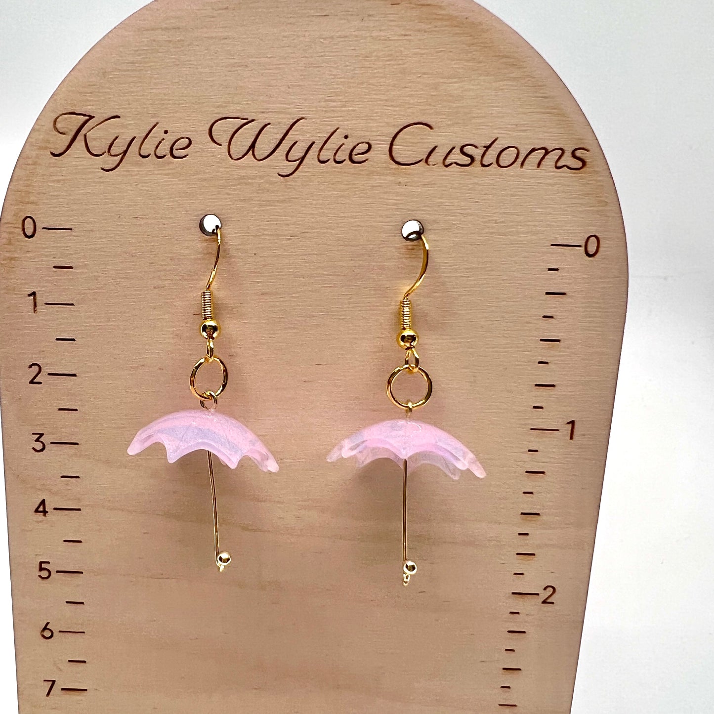 Purple Umbrella Earrings