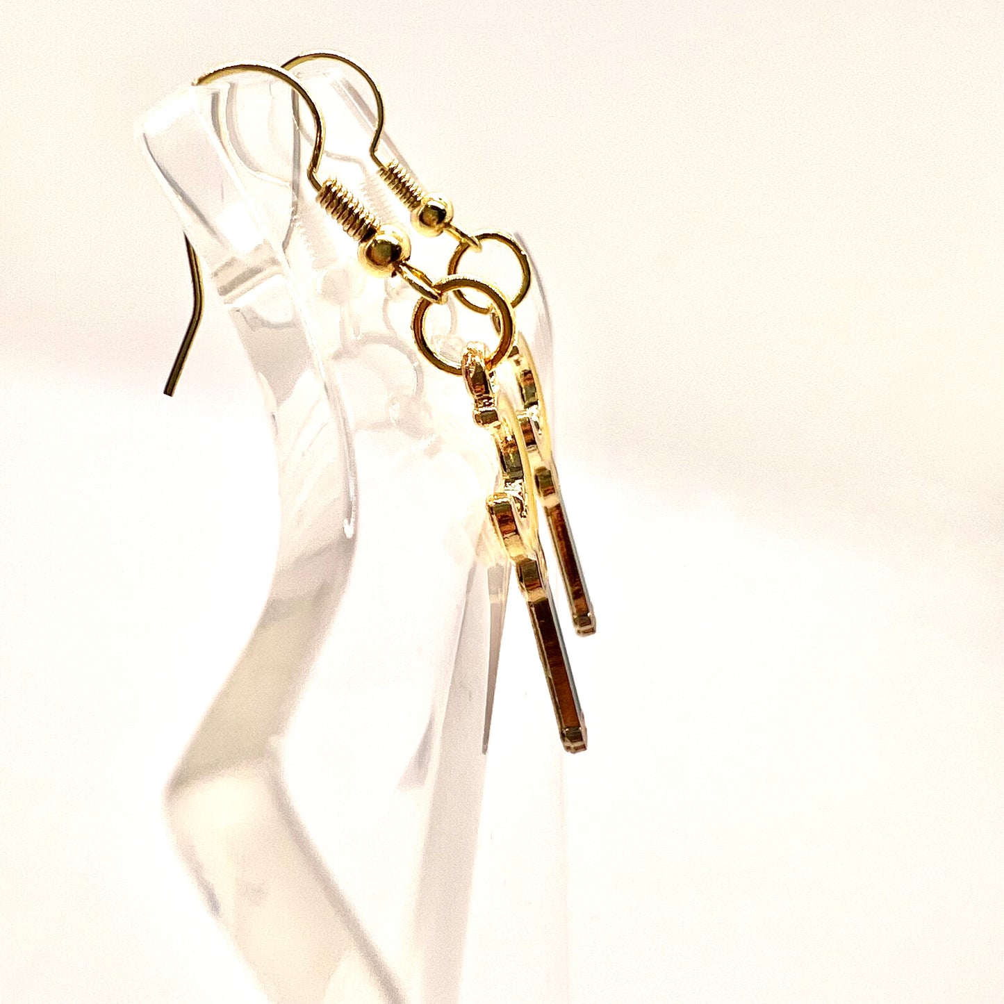 Crescent Moon Wand Earrings