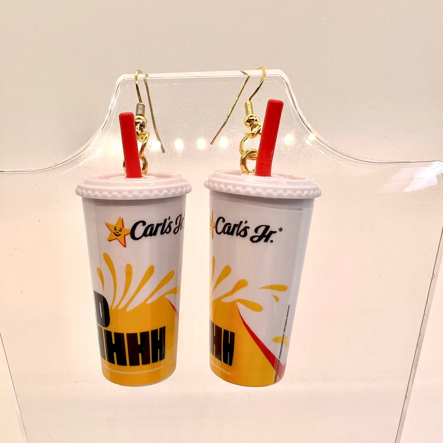 Carls Jr Drink Earrings