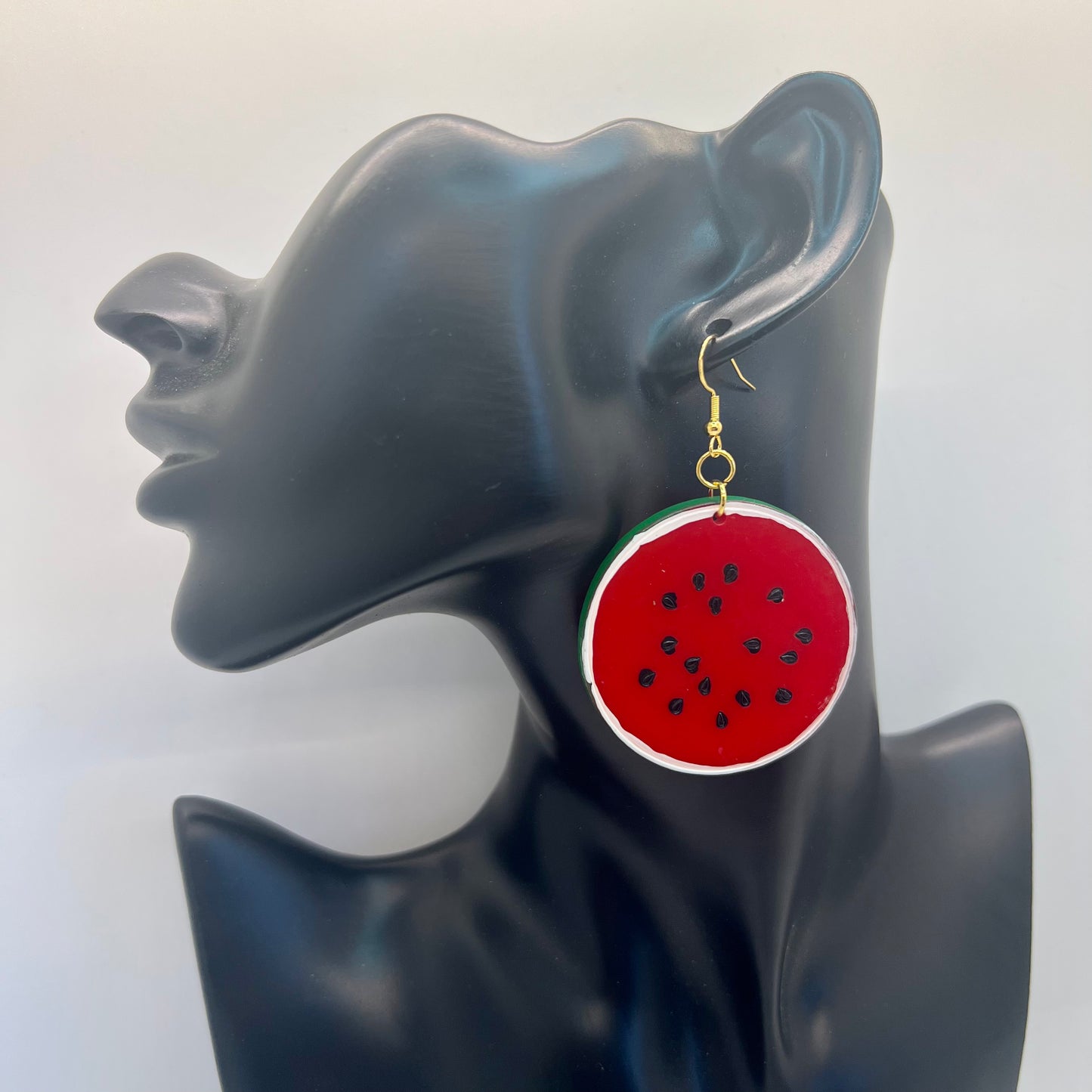 Oversize Watermelon Slice Earrings
