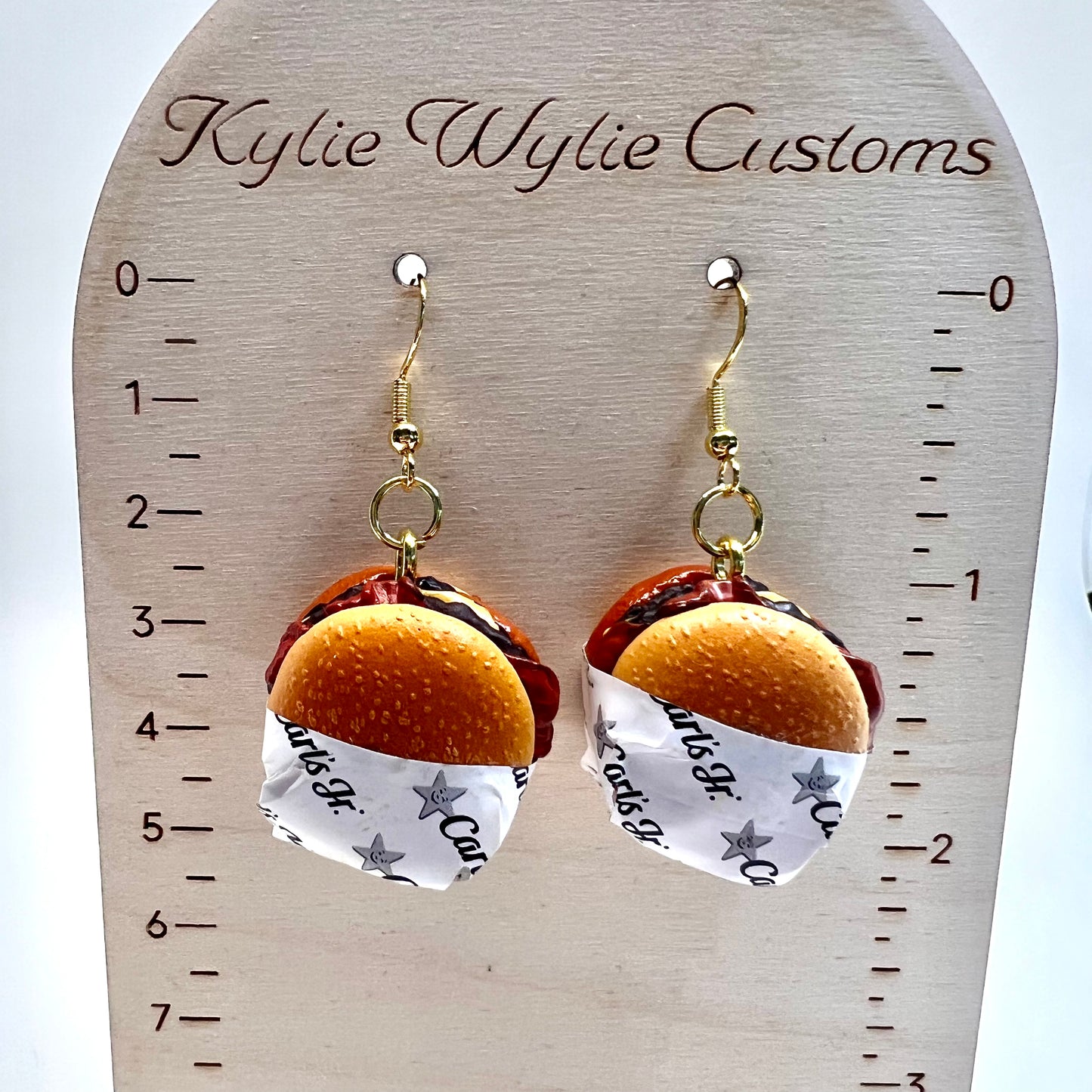 Carls Jr Burger Earrings