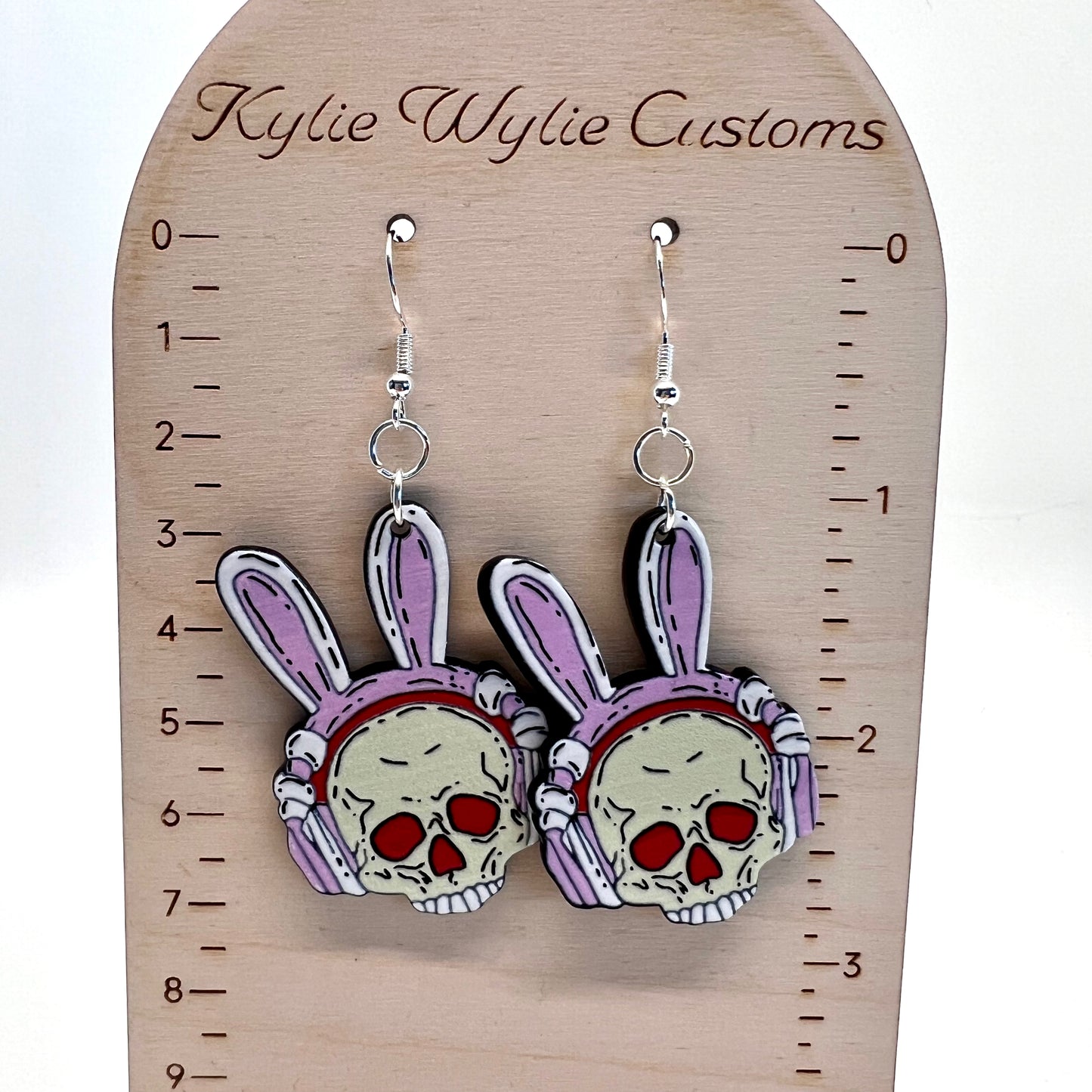 Bunny Skull Headphone Earrings