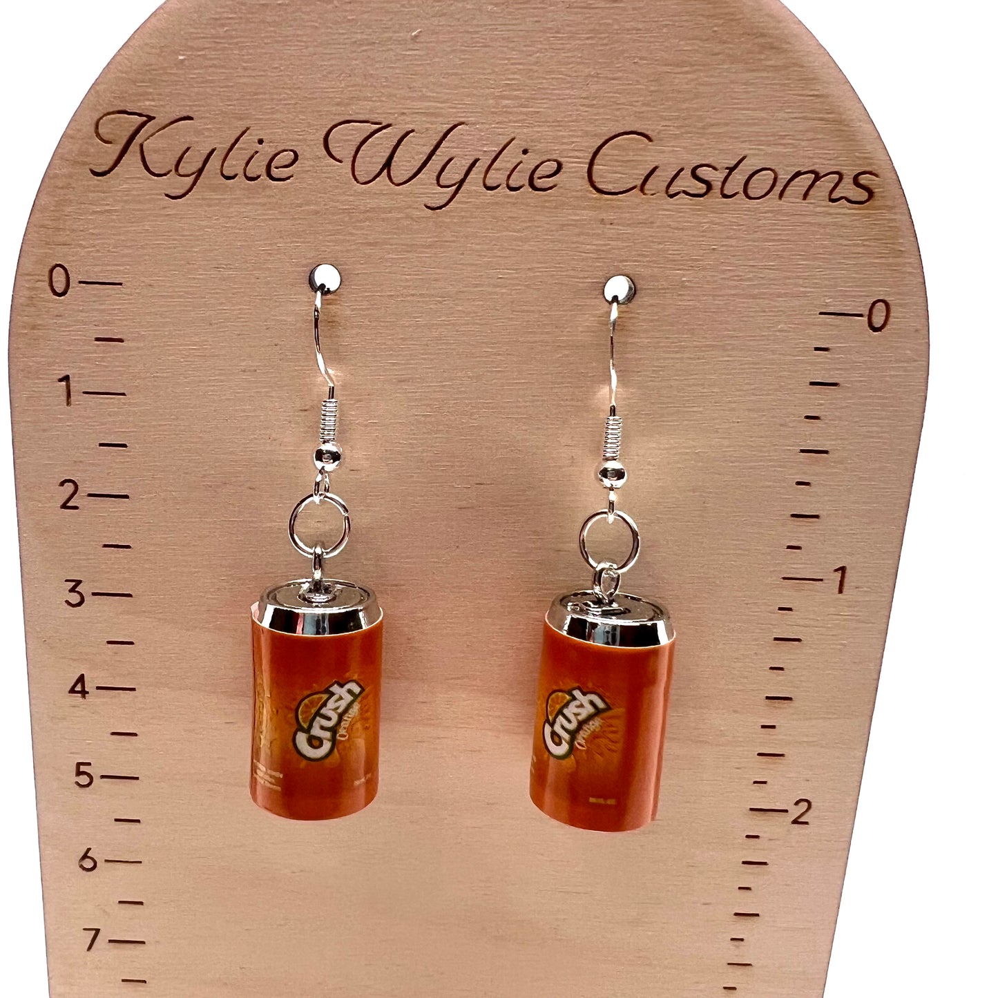 Orange Crush Soda Can Earrings