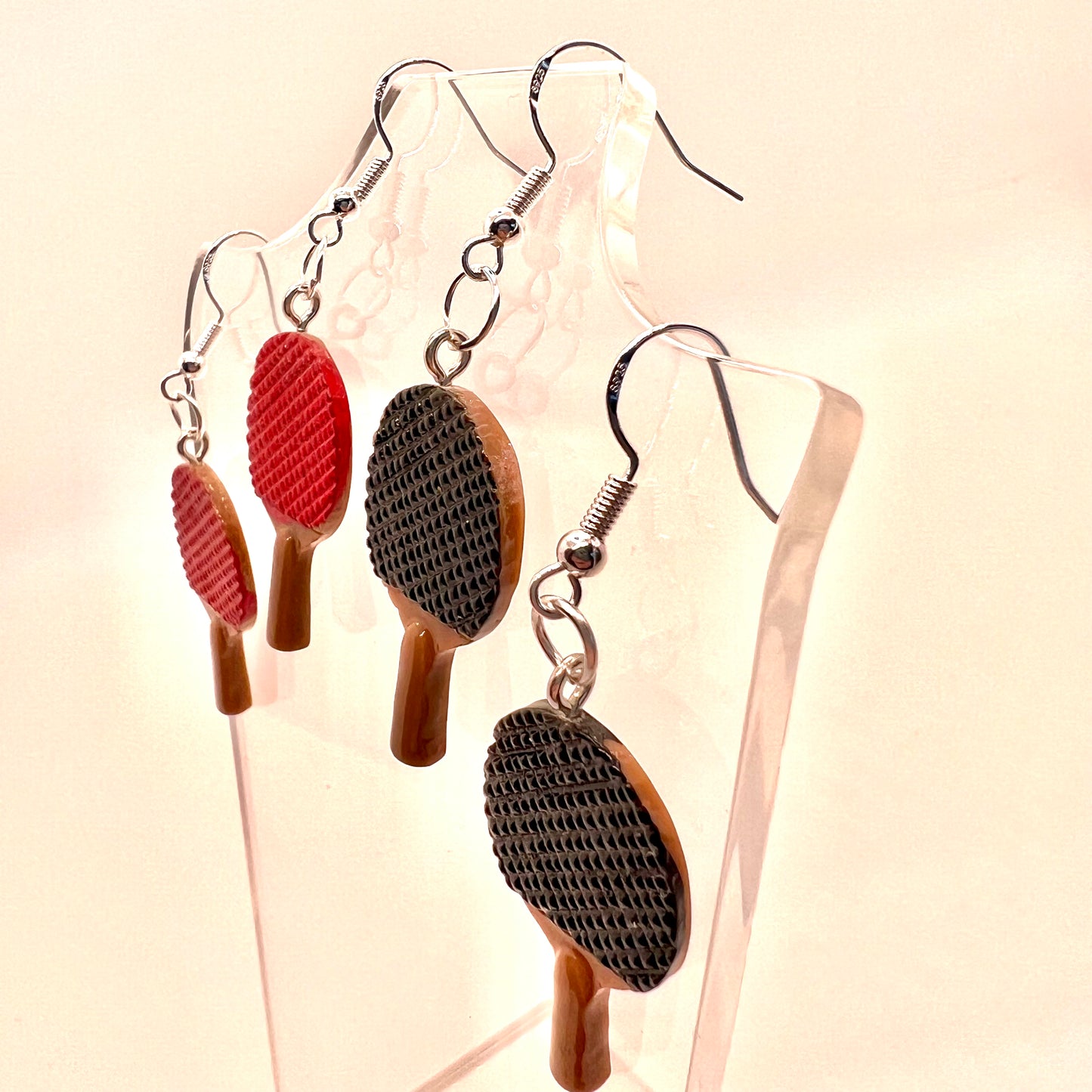 Ping Pong Paddle Earrings