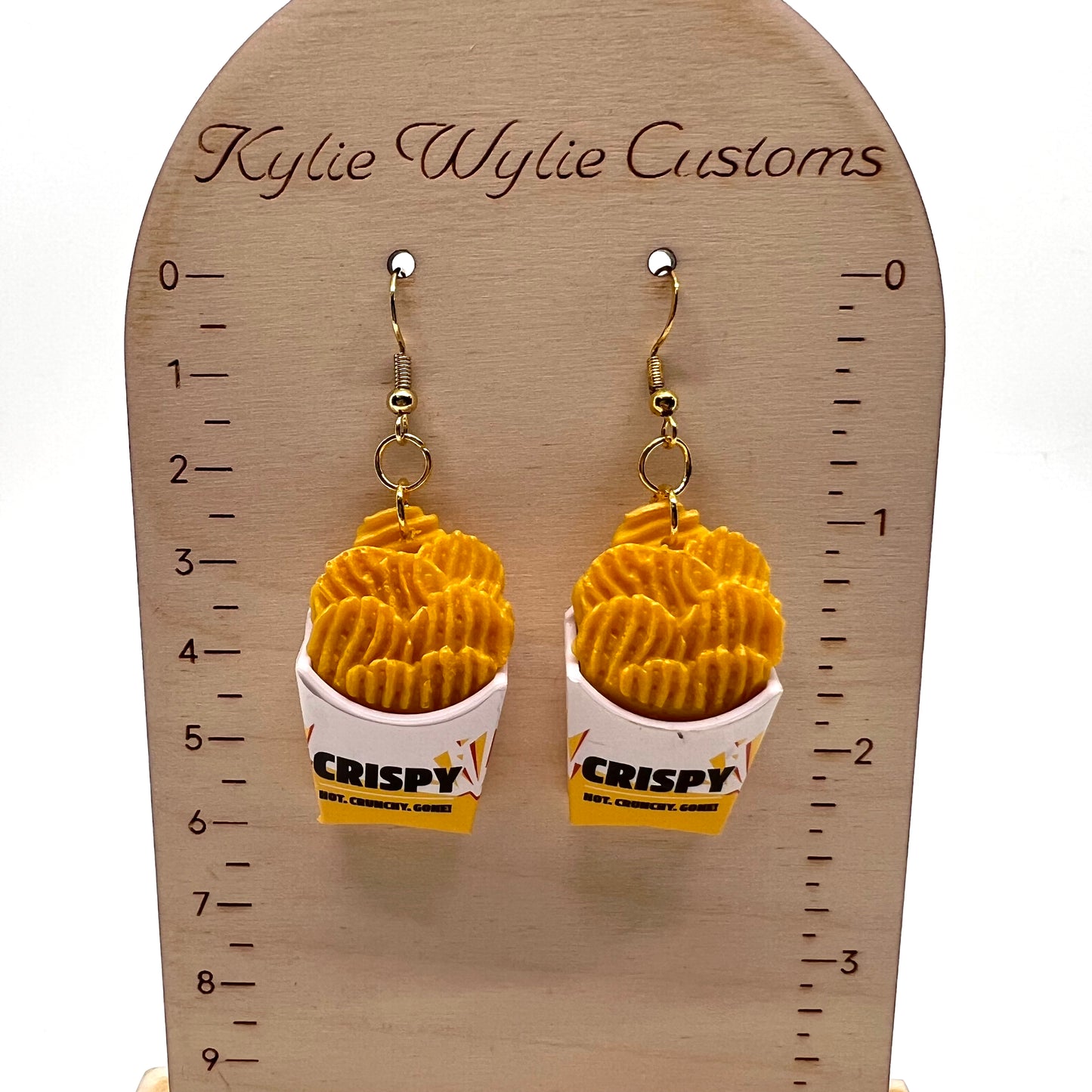 Carls Jr Fries Earrings