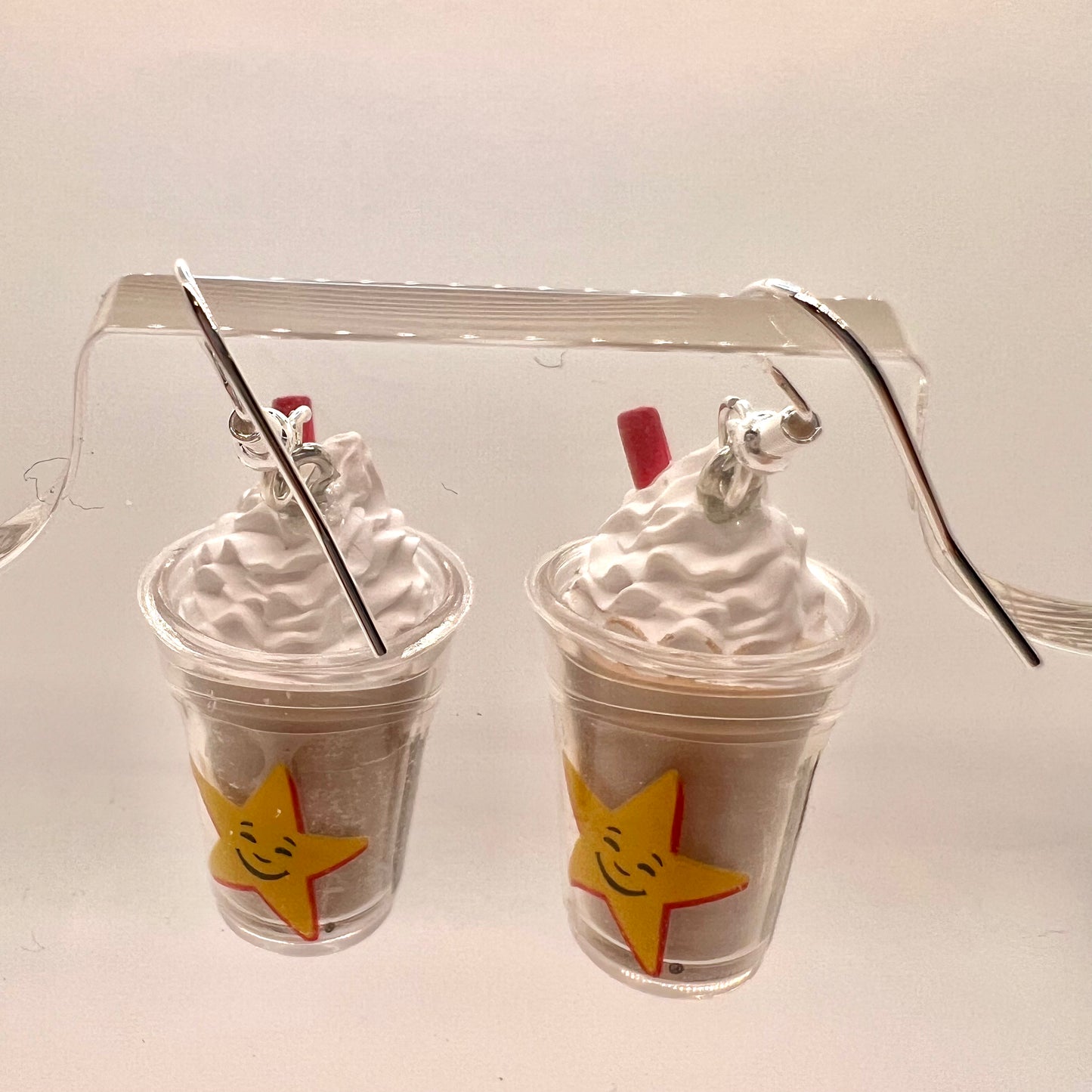 Hardees Milkshake Cup Earrings