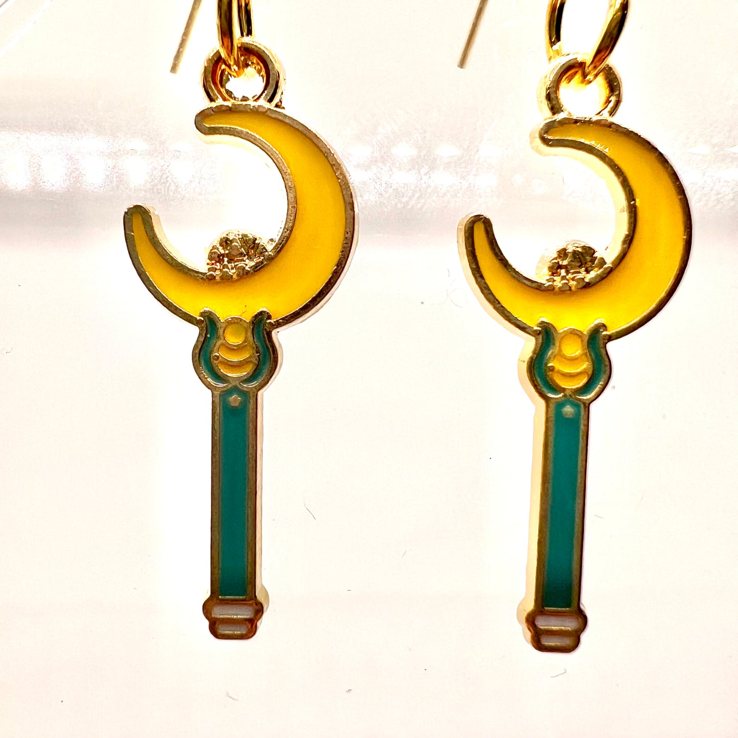 Crescent Moon Wand Earrings