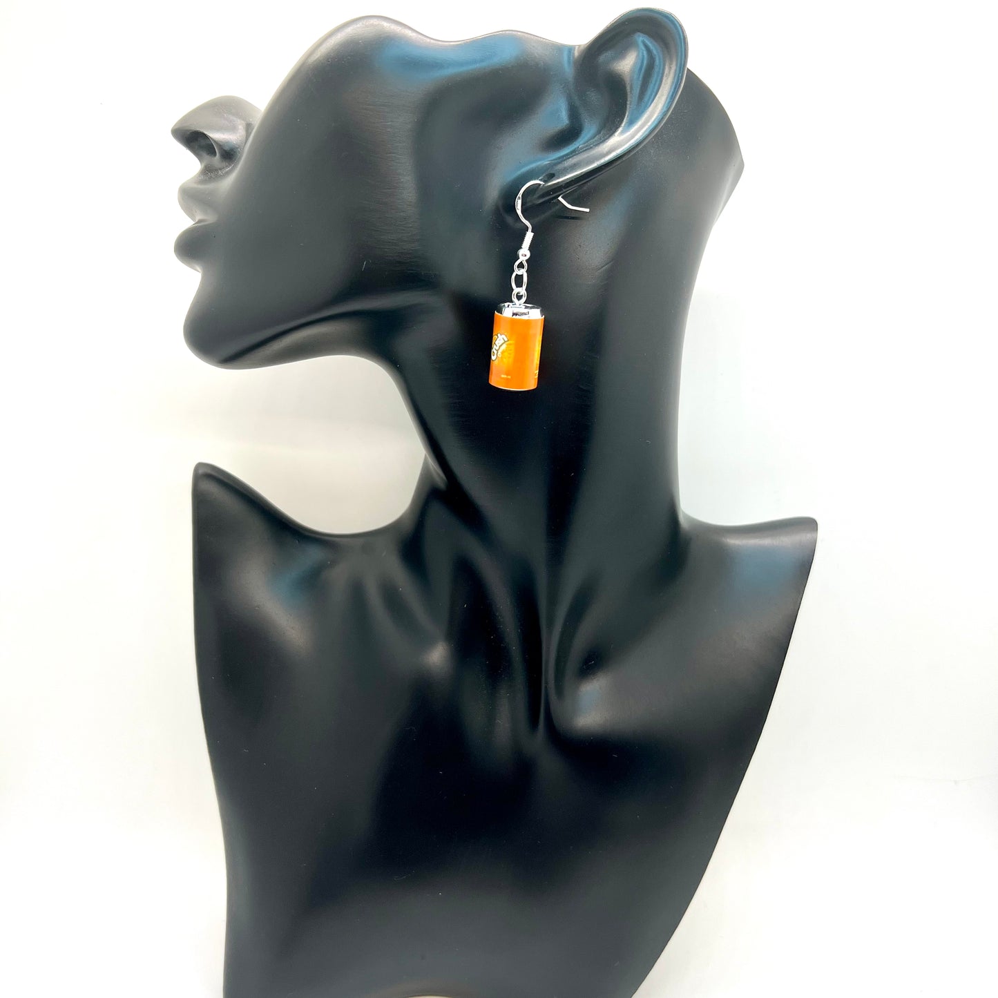 Orange Crush Soda Can Earrings