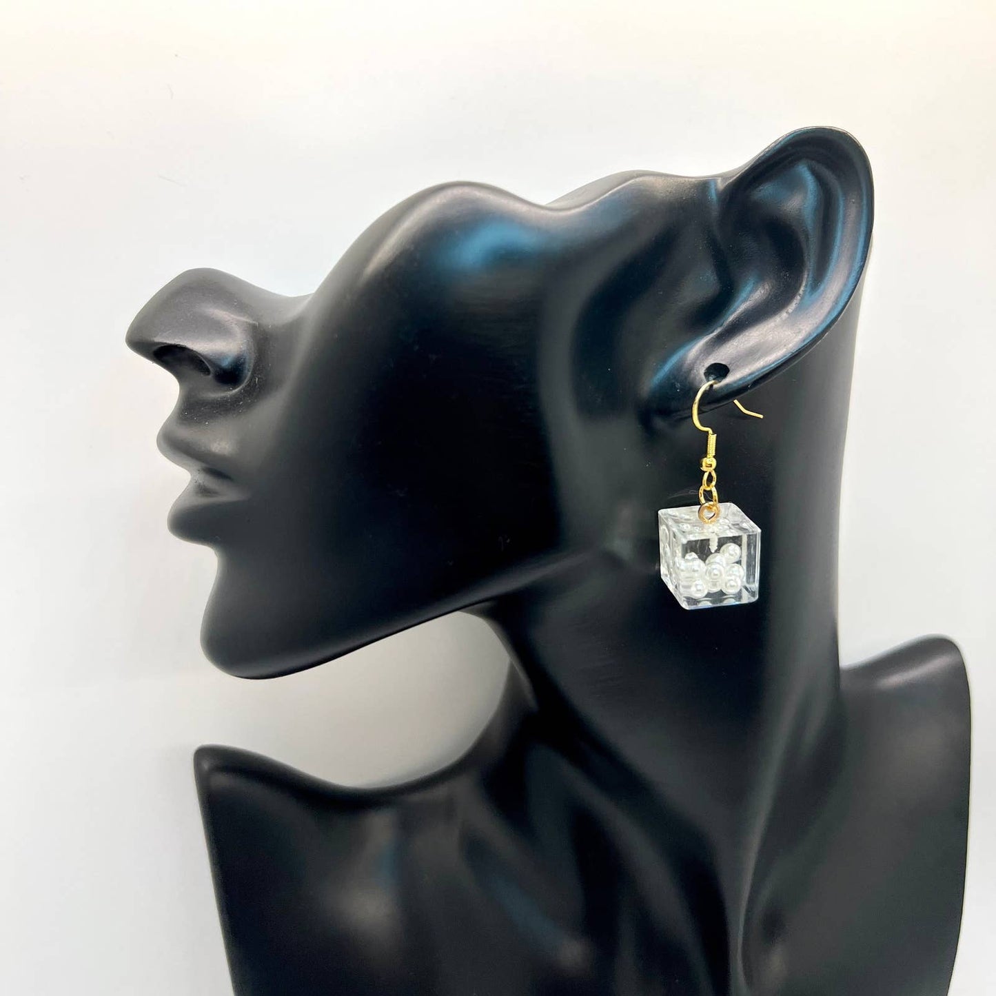 Pearl Ice Cube Earrings