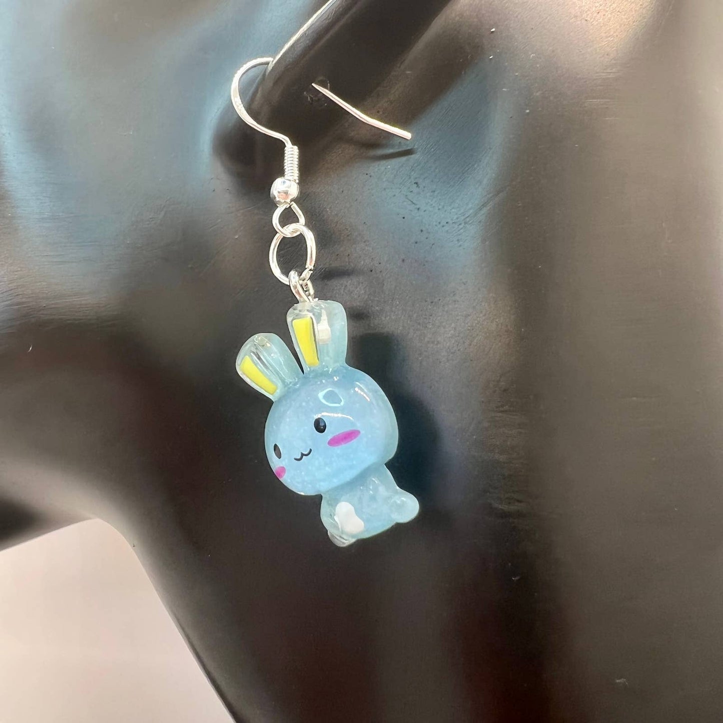 Blue Bunny Earrings