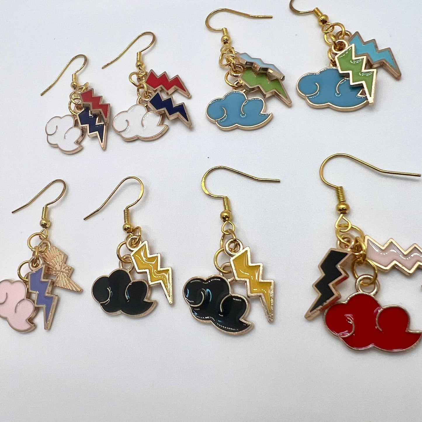 Naruto Cloud & Lightning Earrings